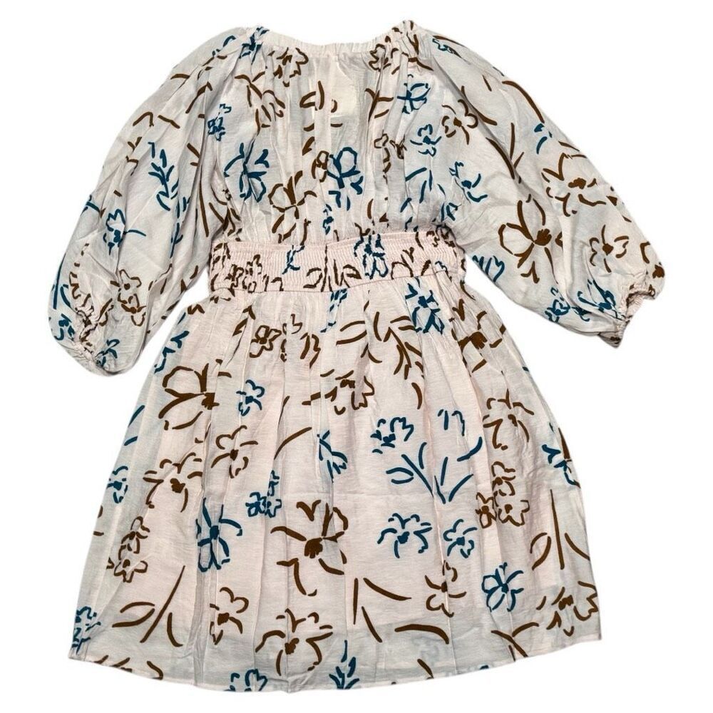 Flower Print Smocked Waist Mini Dress - Mittoshop NWT - Picture 10 of 10